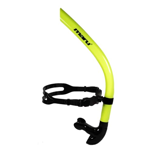 Maru Swim Training Snorkel for Pool – Centre Mount Swimming Snorkel for Adults & Kids, Stroke Technique & Lap Swimming (Lime)