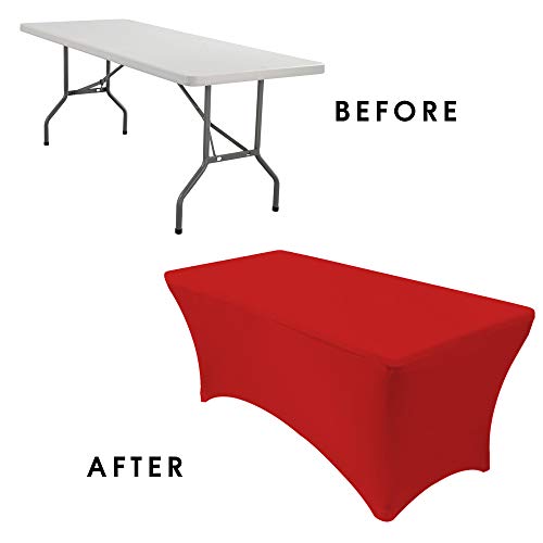 image for Your Chair Covers - 6 ft Rectangular Fitted Spandex Tablecloths Patio 