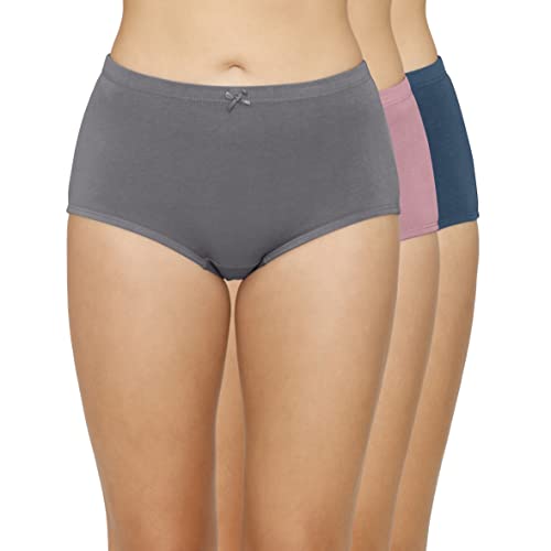 Image of Amante Solid High Rise Full Coverage Full Brief Panties (Pack of 3)
