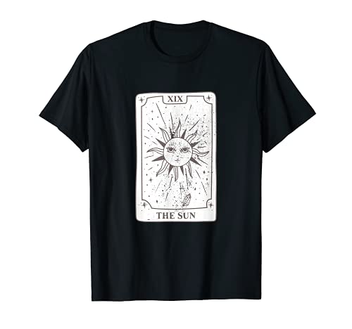 Carta del tarot The Sun Witchy Witch Goth Emo Gothic Kawaii Camiseta