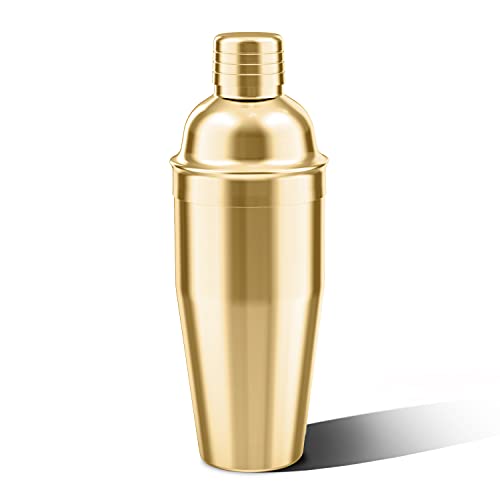 LUCKYGOOBO Cocktail Shaker,24 oz Martini Shaker,Food Grade Stainless Steel Martini Mixer Built-in...