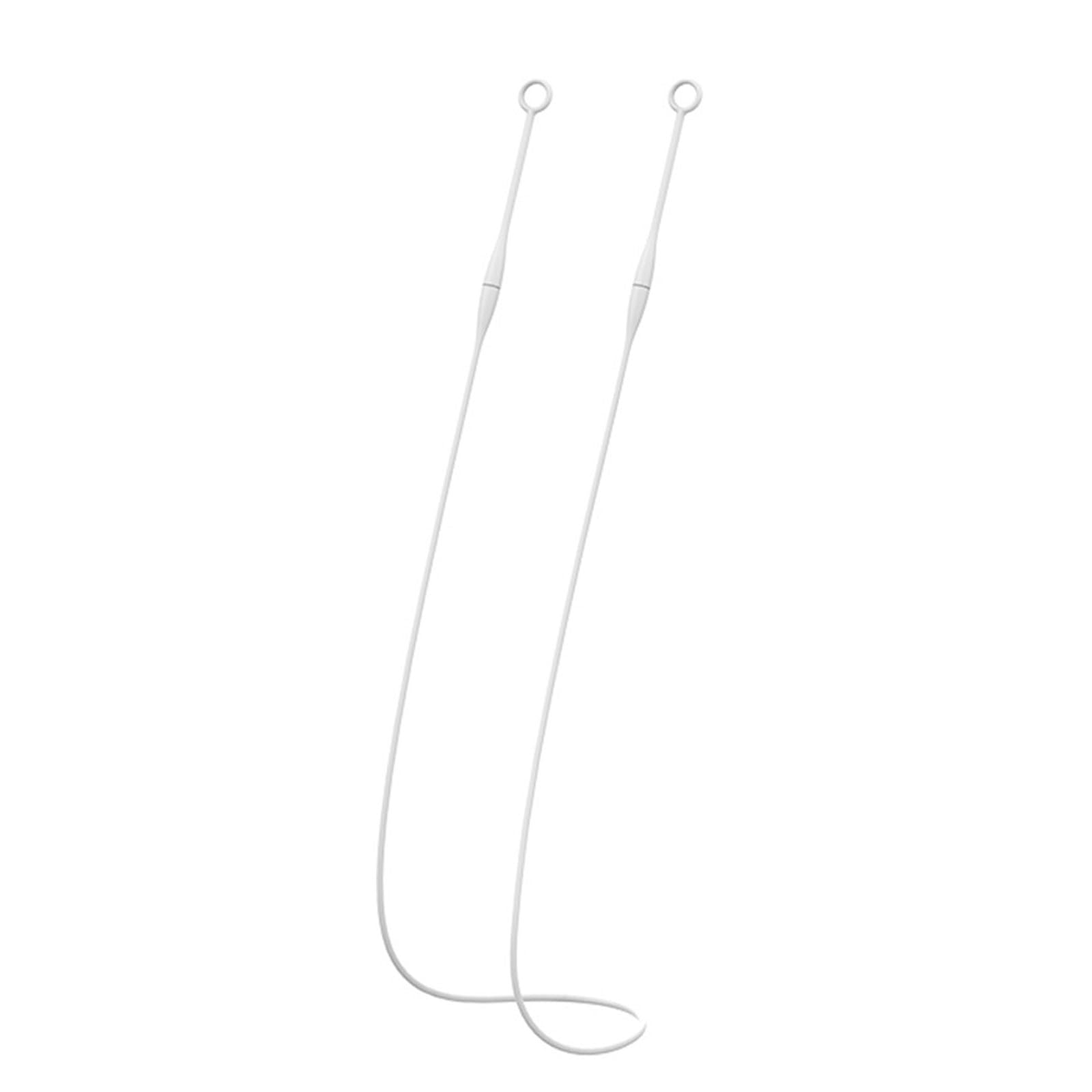 Jiingekk Silicone White Cord Lanyard, Magnetic Connector Cord Flexible Strap Works With Most Earplugs Wear Resistant Lanyard Earplug Lanyard