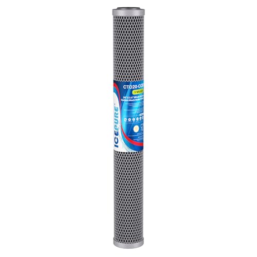 Image of ICEPURE 20 inch x 2.5 inch Whole House Water Filter Upgraded Coconut Shell Activated Carbon Filter, 20 Inch Lead Removal Cartridge Replacement for C1-20, EP-20, HX-CB-25-2010, F3WCB32, 1PACK