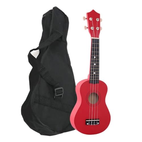 21 Zoll 4-saitige Einsteiger-Ukulele-Einstiegsgitarre Aus Holz Mit Tasche(Color:Red)