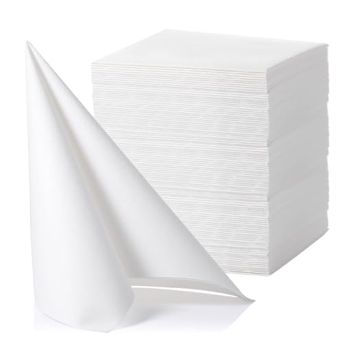 LEKOCH 100-Pack Premium Airlaid Napkins & Guest Towels - 40x40 cm Large Linen-Feel Disposable Paper | Ultra Soft, Absorbent & Cloth-Like | for Dinner