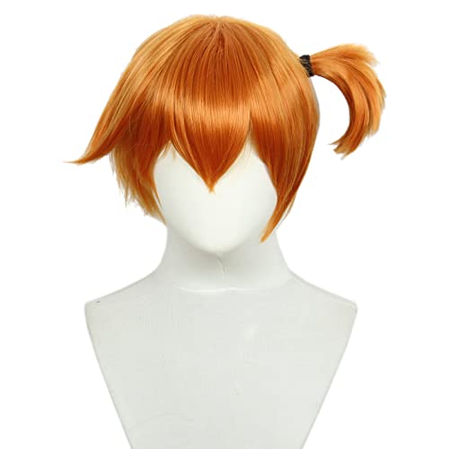 Tzncos Anime Cosplay Short Orange Wig Halloween Cosplay Costume WigS For Women Party Hair