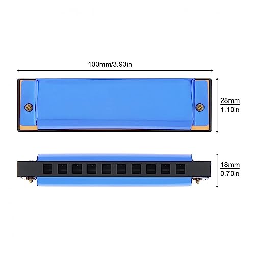 PacuM Harmonica par Instrument Clé 10 Trous 20 Tons Harmonica Clé C Orgue à Bouche for Débutant Harmonica (Color : Blu) - Les Beatles, Paul McCartney, John Lennon, RIngo Starr, George Harrison PacuM Harmonica par Instrument Clé 10 Trous 20 Tons Harmonica Clé C Orgue à Bouche for Débutant Harmonica (Color : Blu) – Image 5