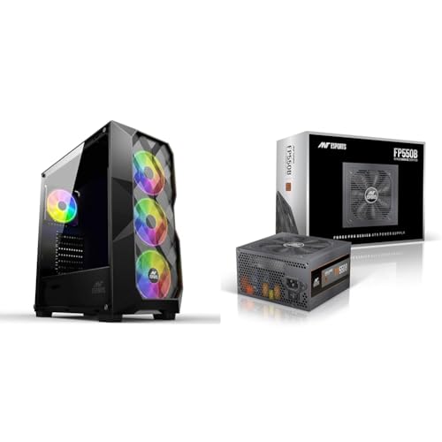 Image of Ant Esports ICE- 300 Mesh V2 Mid-Tower Computer Case /Gaming Cabinet - Black | Support ATX, Micro-ATX