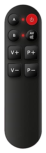 IRRADIO | Mando Universal Simplificado con Función de Aprendizaje y Botones Grandes Sin Números, Ideal para Personas Mayores y Niños, Color Negro