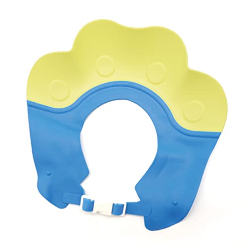 AmorePiena シャンプーハット 子ども 子供 赤ちゃん お風呂 シャワーキャップ ベビー かわいい バスグッズ バス用品 子供用 可愛い シャンプーグッズ バスタイム お風呂用品 目に水が入らない サイズ調整可能 耳を保護 目を保護 防水帽子 (ブ