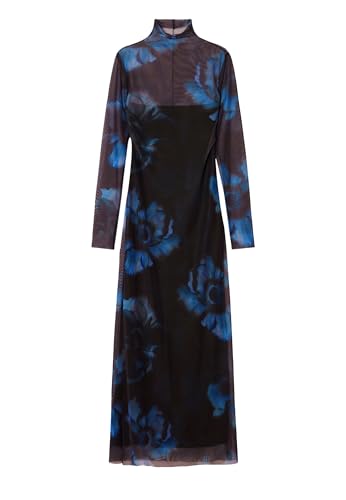 Desigual Damen Woman Knit Long Sleeve Dress, Blau, L EU