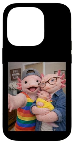 Axolotl Two Moms Life Selfie ��̓� �N�B�A �}�} �v���C�h �X�}�z�P�[�X iPhone 14 Pro �p
