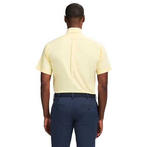 IZOD Men's Dress Shirt Regular Fit Oxford Short Sleeve All Over Stretch Button Down Collar2