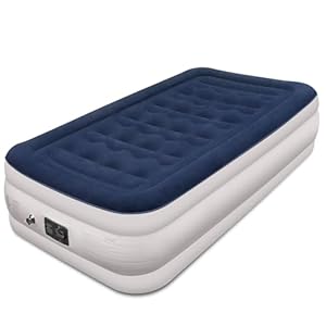 Luxury Air Bed Fold up Blow up Double AirBed Queen Self Inflatable Air Mattress with Built-in Pump, Suitable for Guests/Moving Home/Camping, Perfect for Adults & Kids-Lightweight, Premium Flocked…