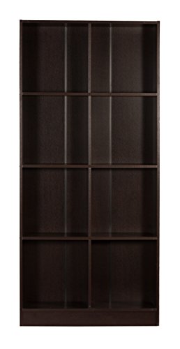 Image of DeckUp Meritus-L 4-Shelf Engineered Wood Book Shelf and Display Unit (Dark Wenge, Matte Finish)