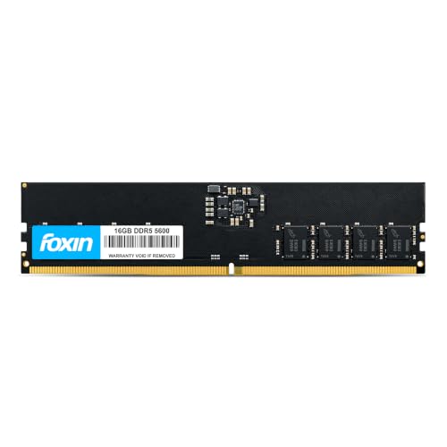 Image of Foxin 16GB DDR5 Desktop RAM 5600MHz | UDIMM - 1.1V Low Voltage | 288-PIN Pin, Intel & AMD Compatible | High-Speed PC Memory Upgrade | 5 Years Warranty