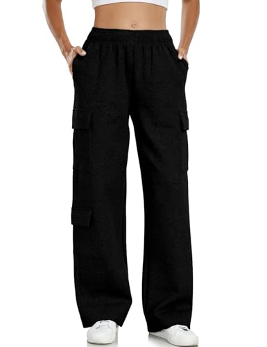 Inno 28" 31" 34" 36" Womens Cargo Sweatpants Y2K Casual Baggy Wide Leg Pants Cotton Jogger Fashion 2025 Trendy2