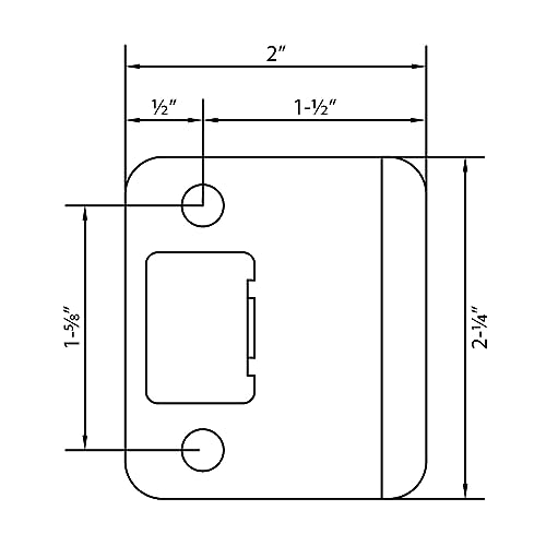 Round Corner Extended Lip Strike Plate, 2-1/4" x 1-1/2", (2" Overall Length), Oil-Rubbed Bronze by Stone Harbor Hardware
