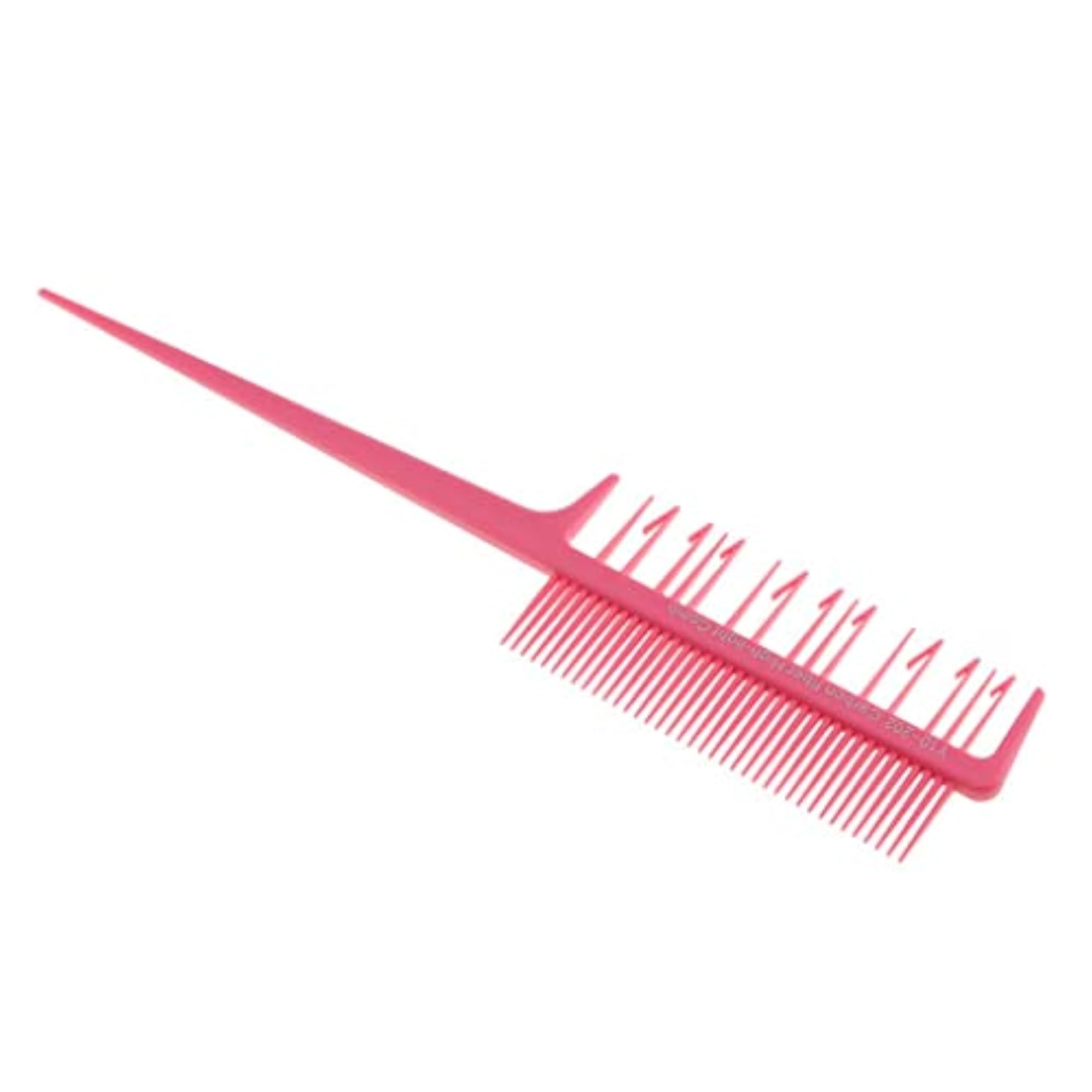 Hair Dyeing Comb Highlight Weaving Cutting Brush, Pink