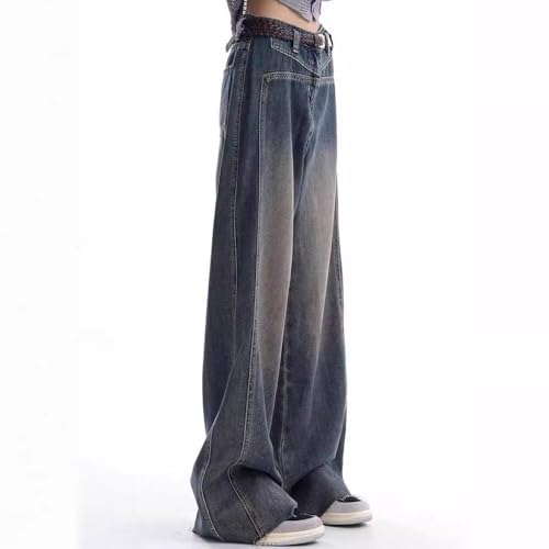 Autumn Baggy Plus Size Wide Leg Jeans Vintage Washed Relaxed Fit Work Trousers Comfortable Cargo Denim Pants4