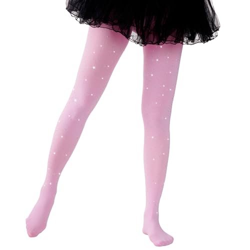Dxhycc Girls Sparkle Tights Stretchy Rhinestone Stockings School Dress Dance Tights4
