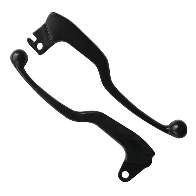 disc pad compatible ct100 and platina brake and clutch lever set, black | left & right pair, ball-end design, mounting hole, two-wheeler part, replacement levers