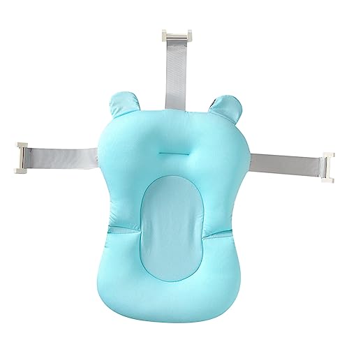 Image of ikasus Baby Bath Support Cushion, Baby Bath Pad,Newborn Non-Slip Mat, Baby Bath Pillow for Bathtub,Infant Floating Bath Seat for Toddler Infant 0-24 Month Support Bath Mats, Green