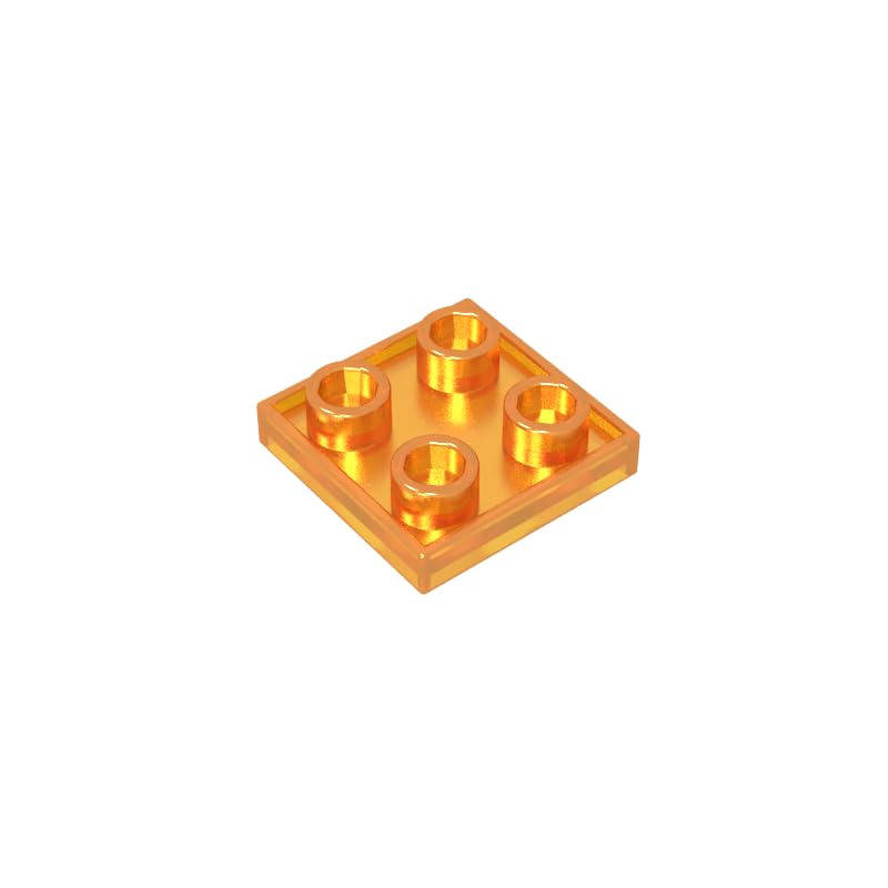 GDS-90248 2x2 Double-Sided Plate MOC Building Blocks, Trans Orange, 50 PCS — image 1
