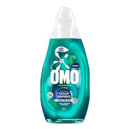 Lava-Roupas Líquido Omo Ciclo Rápido Ação Total Frasco 1,4l Lava-Roupas Líquido Omo Ciclo Rápido Ação Total Frasco 1,4l