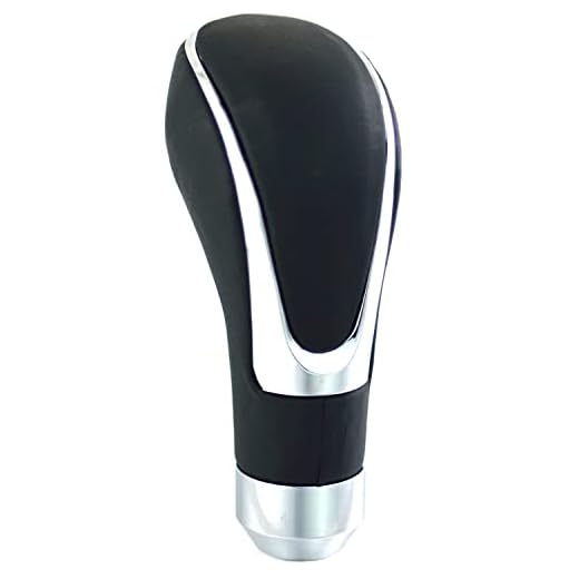 Type R Gear Shift Knob, Lunsom Leather Car Stick Lever Handle Shifter Head Fit Manual Auto Vehicle Transmission (Black)