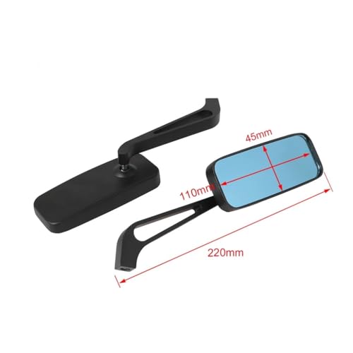 Espejo retrovisor de moto con regulación angular y adaptadores M8 M10 5