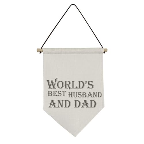 Drapeau en toile pour célébrer le meilleur papa et mari au quotidien