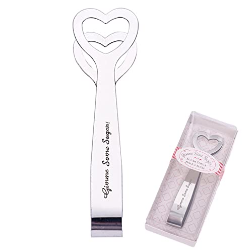 Pinzas para azúcar Pinzas para Servir de Acero Inoxidable Pequeñas Pinzas para Cubitos de Hielo en Forma de corazón Pinzas para Alimentos de Cocina para Barra de café, Fiesta de té Cover