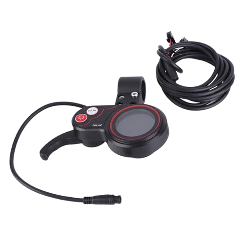 Panel de Control Manual del Acelerador de Pulgar 2 en 1 para el Scooter de Bicicleta Eléctrica, Material de Plástico Resistente con Excelente Mano de Obra, 3 Niveles de Retroiluminación (24V) (36V)
