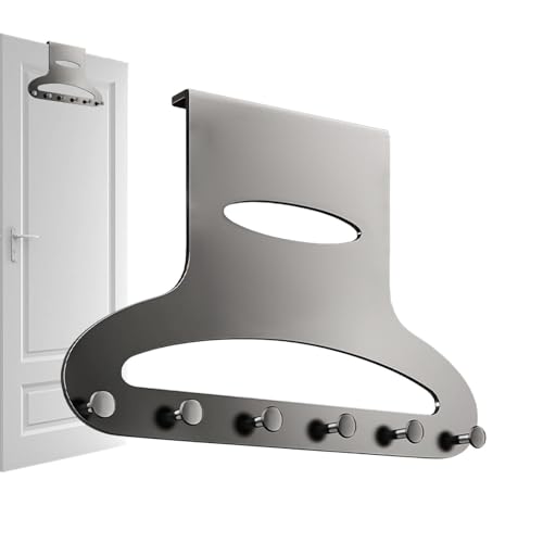 Percha para colgar sobre la puerta, estante de almacenamiento de metal para baño, ahorro de espacio, ganchos de montaje detrás de la puerta, para baño, entrada, inodoro, cocina, apartamento