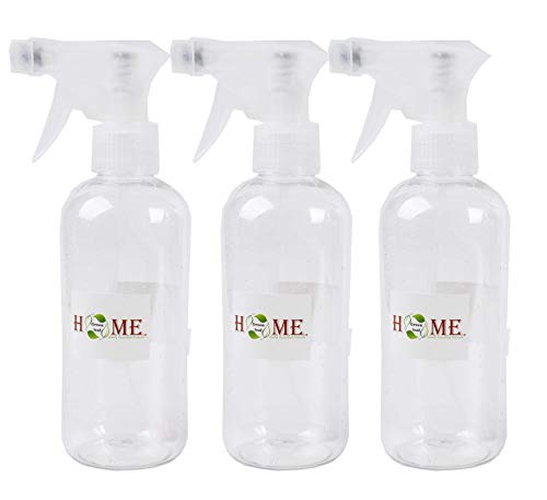 3 pc 10 oz (300ml) Plastic Spray Bottles Leak Proof Adjustable Nozzle Empty Commercial Grade Trigger Multi-Purpose Use for Cleaning Solutions, Planting, Cooking and More, Assorted Colors (3)