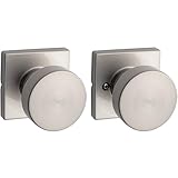 Kwikset Pismo Interior Passage Door Knob, Handle For Closet and Hallway Doors, Non-Locking Doorknob in Satin Nickel, with Microban Protection