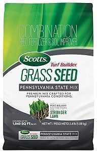 Scotts Turf Builder Grass Seed Pennsylvania State Mix is a Premium Mix Crafted for Pennsylvania Conditions, 2.4 lb.