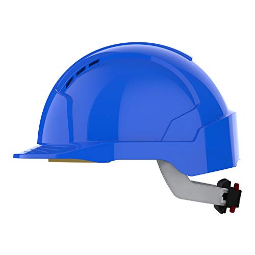 JSP - EVOLite Lightweight ABS Safety Helmet Wheel Ratchet Blue Vented, One Size (AJB170-000-500)