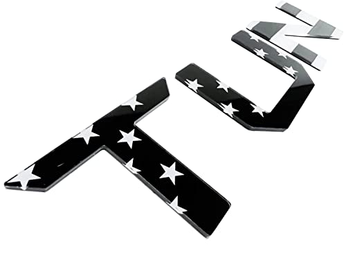 Image of Insert Letter Emblems Compatible with 2014-2021 (Black America Flag)