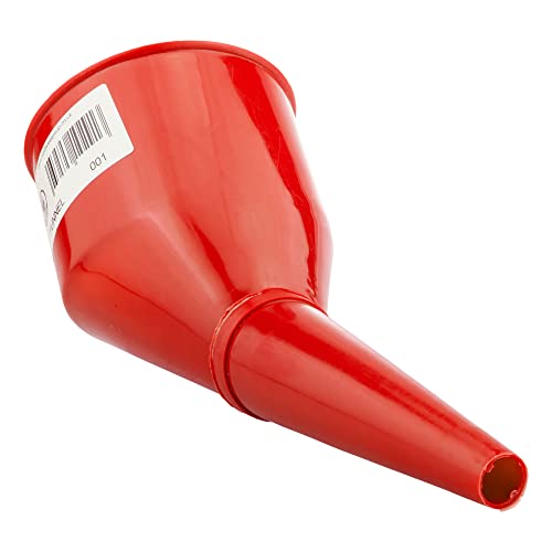 Angled Fuel Funnel with cleanable built in fine mesh filter and handle doesnt require two people to use! (Red) ideal for petrol diesel ad blue and oil