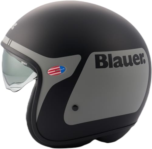 Visiera parasole antigraffio Blauer Pilot GO Casco Jet, nero opaco/titanio, L (58/60)