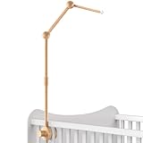 【Rotation fluide à 360°】Le design innovant du fond permet à ce bras mobile de bébé de pivoter librement, vous permettant de régler facilement la position des jouets suspendus. Cette flexibilité suit les mouvements de votre bébé, qu'il joue, rampe ou simplement en regardant son bras de berceau mobile préféré.