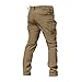 OIOLOYJM Military Cargo Pants for Men Hiking Relaxed Fit Work Waterproof Stretch Tactical Lightweight Outdoor Travel Pant Brown L