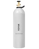 VEVOR CO2 Tank, 15 lbs New Aluminum Alloy Cylinder, CO2 Air Tank with Light Spray Coating, CGA320 Valve, Handle & Adjustable Pressure, DOT Approved Cylinder for Draft Beer Dispensing