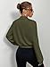 SweatyRocks Women's Lightweight Jackets Casual Basic Zip Up Cropped Bomber Jacket Army Green Small