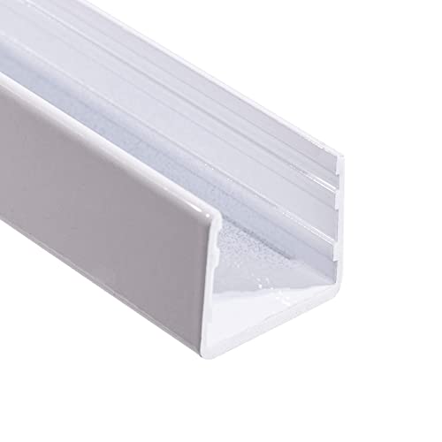 Orange Aluminum Smooth-Face Shelf Stiffener, Rack, Cabinet, And Shelf Bracket, 48 Inches, For 3/4" Materials, White Powder Coat #TOP13