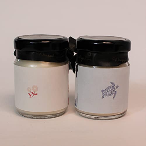 Image of Mini Scented Candles (Marine Melody and Vanilla Musk) - Luxury Soy Wax Candle, 15+ Hours Burn time, Unique Scented Candles for Home