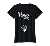 Mama Bunny Baby Bunny Pregnant Mom Easter Pregnancy Reveal T-Shirt