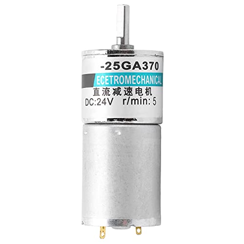 GENGUTOO DC Gear Motor Micro Low Speed CW CCW Permanent Magnet Automated Industry 24V XD25GA370 for Industry (5rpm/min)